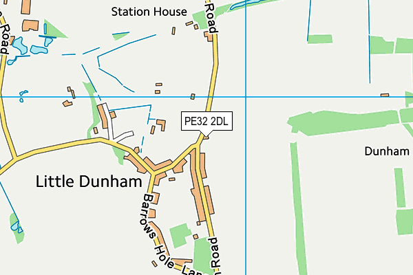 PE32 2DL map - OS VectorMap District (Ordnance Survey)