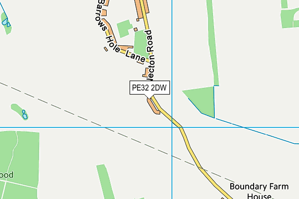 PE32 2DW map - OS VectorMap District (Ordnance Survey)