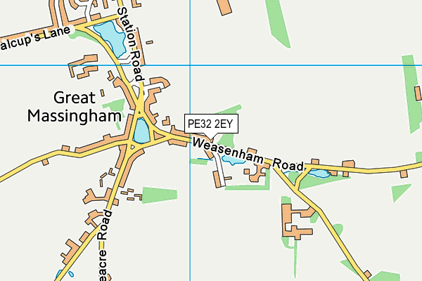 PE32 2EY map - OS VectorMap District (Ordnance Survey)