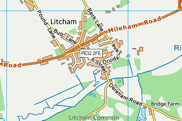 PE32 2FE map - OS VectorMap District (Ordnance Survey)