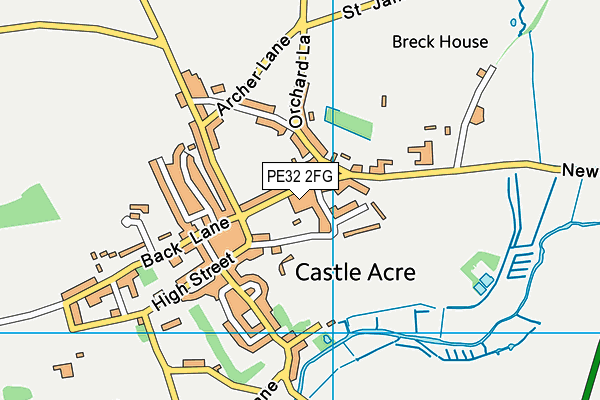 PE32 2FG map - OS VectorMap District (Ordnance Survey)