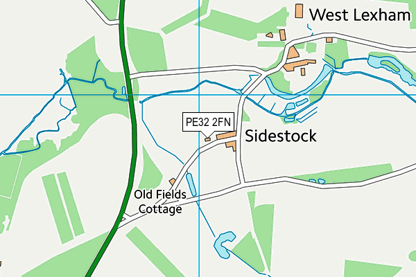 PE32 2FN map - OS VectorMap District (Ordnance Survey)