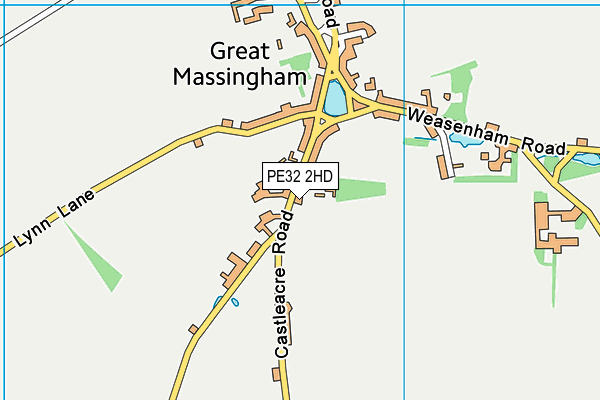 PE32 2HD map - OS VectorMap District (Ordnance Survey)
