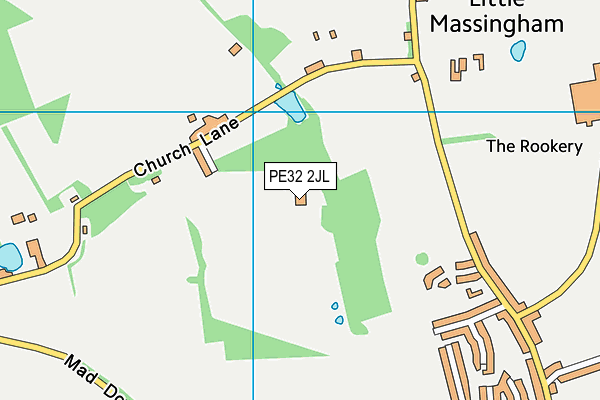 PE32 2JL map - OS VectorMap District (Ordnance Survey)