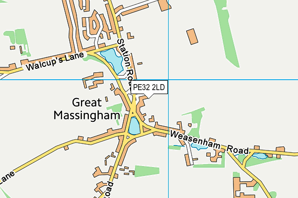 PE32 2LD map - OS VectorMap District (Ordnance Survey)