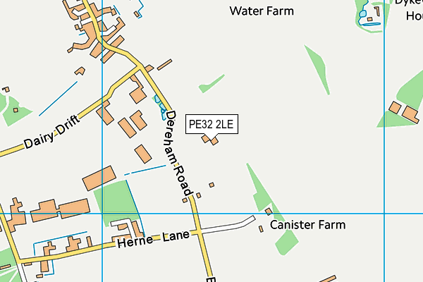 PE32 2LE map - OS VectorMap District (Ordnance Survey)