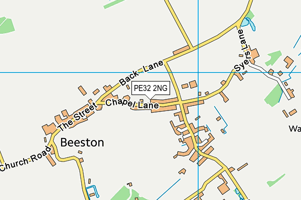 Beeston Playing Field map (PE32 2NG) - OS VectorMap District (Ordnance Survey)