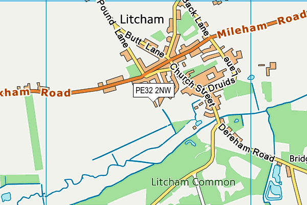 PE32 2NW map - OS VectorMap District (Ordnance Survey)