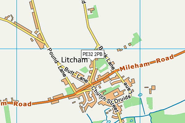 PE32 2PB map - OS VectorMap District (Ordnance Survey)