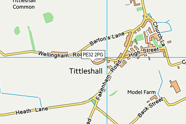 PE32 2PG map - OS VectorMap District (Ordnance Survey)