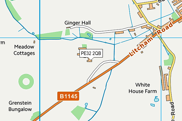PE32 2QB map - OS VectorMap District (Ordnance Survey)