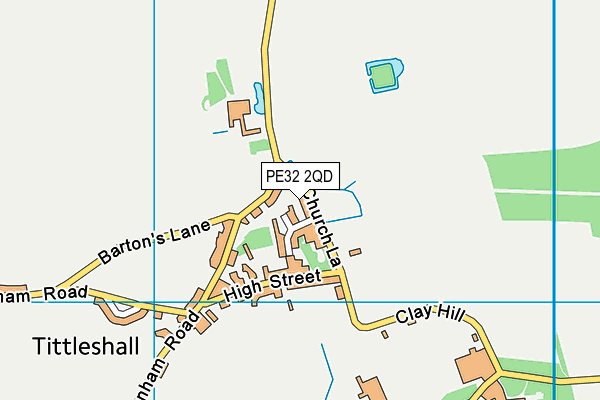 PE32 2QD map - OS VectorMap District (Ordnance Survey)