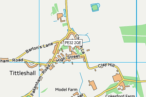 PE32 2QE map - OS VectorMap District (Ordnance Survey)