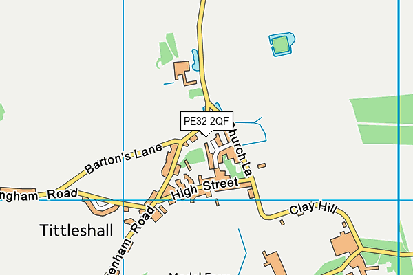 PE32 2QF map - OS VectorMap District (Ordnance Survey)