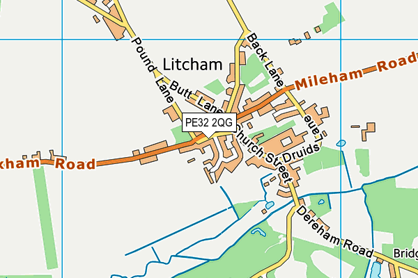 PE32 2QG map - OS VectorMap District (Ordnance Survey)