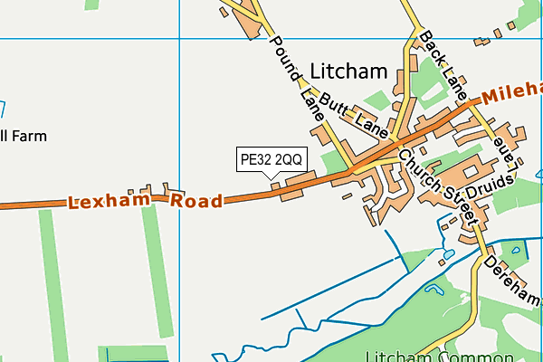 PE32 2QQ map - OS VectorMap District (Ordnance Survey)