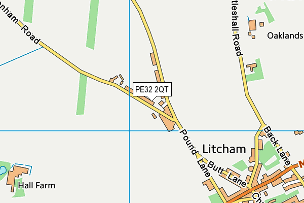 PE32 2QT map - OS VectorMap District (Ordnance Survey)