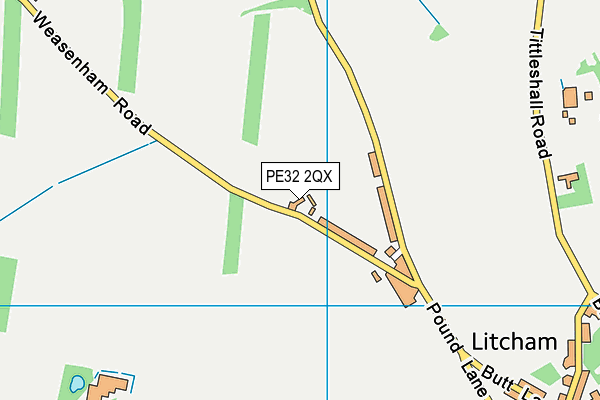 PE32 2QX map - OS VectorMap District (Ordnance Survey)