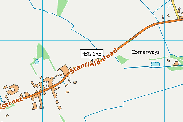 PE32 2RE map - OS VectorMap District (Ordnance Survey)