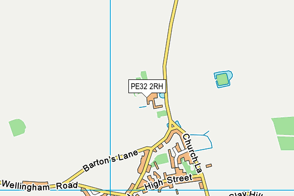 PE32 2RH map - OS VectorMap District (Ordnance Survey)