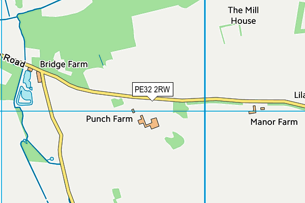 PE32 2RW map - OS VectorMap District (Ordnance Survey)