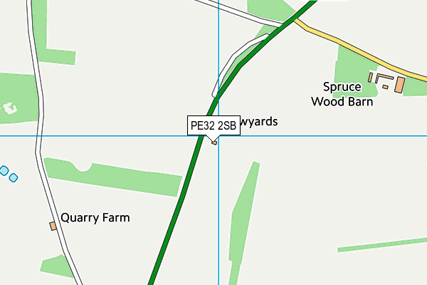 PE32 2SB map - OS VectorMap District (Ordnance Survey)