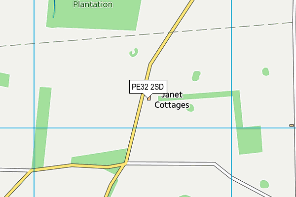 PE32 2SD map - OS VectorMap District (Ordnance Survey)