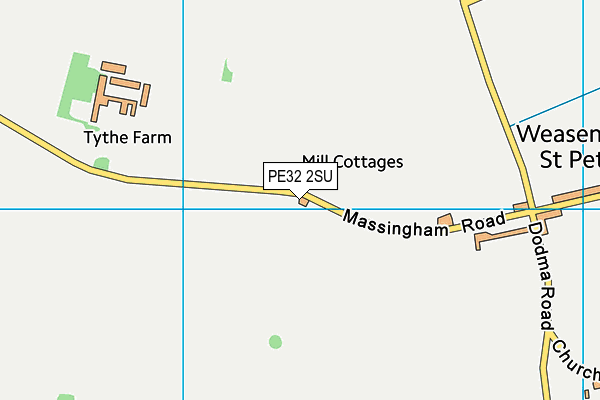 PE32 2SU map - OS VectorMap District (Ordnance Survey)