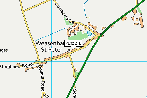 Massingham Playing Field map (PE32 2TB) - OS VectorMap District (Ordnance Survey)