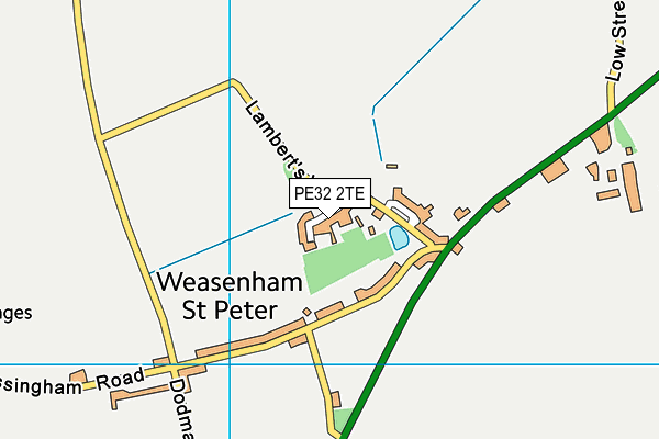 PE32 2TE map - OS VectorMap District (Ordnance Survey)