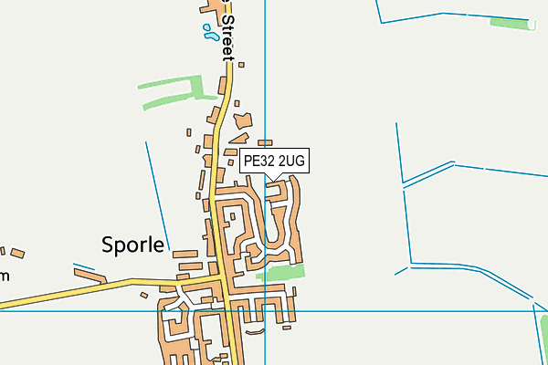 Sporle Playing Field map (PE32 2UG) - OS VectorMap District (Ordnance Survey)