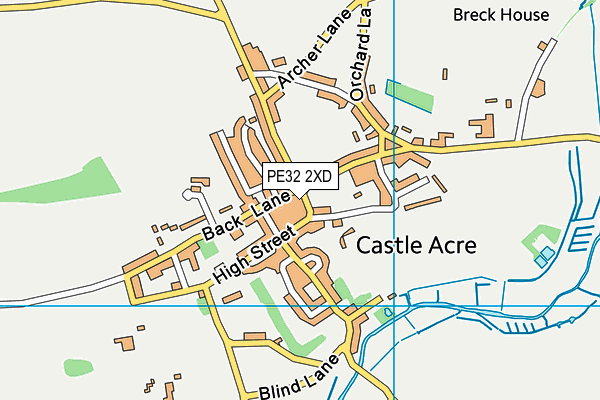 PE32 2XD map - OS VectorMap District (Ordnance Survey)