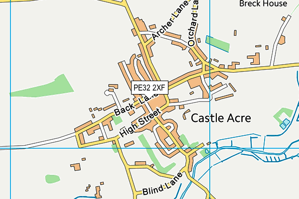 PE32 2XF map - OS VectorMap District (Ordnance Survey)