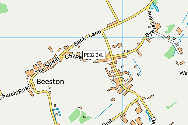 PE32 2XL map - OS VectorMap District (Ordnance Survey)