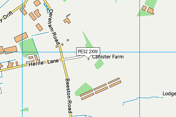 PE32 2XW map - OS VectorMap District (Ordnance Survey)