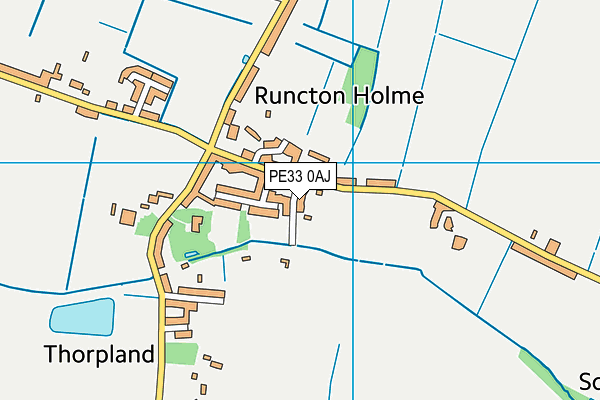 PE33 0AJ map - OS VectorMap District (Ordnance Survey)