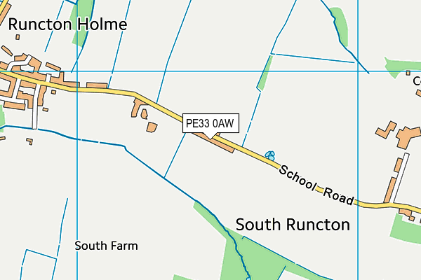 PE33 0AW map - OS VectorMap District (Ordnance Survey)