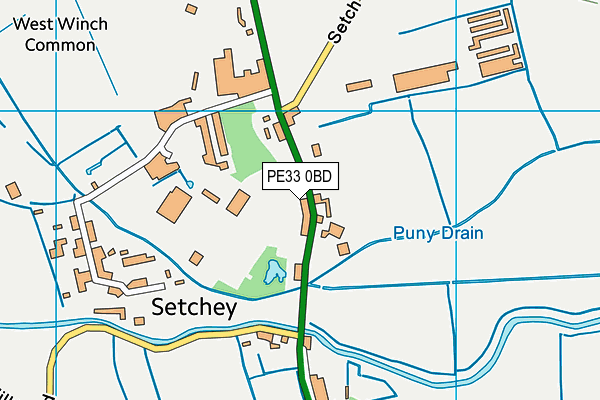 PE33 0BD map - OS VectorMap District (Ordnance Survey)