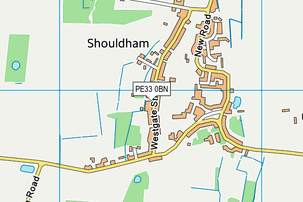 PE33 0BN map - OS VectorMap District (Ordnance Survey)