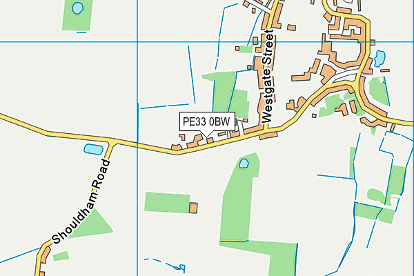 PE33 0BW map - OS VectorMap District (Ordnance Survey)