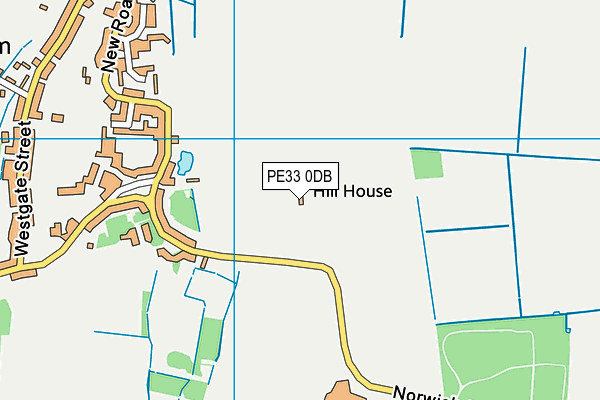 PE33 0DB map - OS VectorMap District (Ordnance Survey)