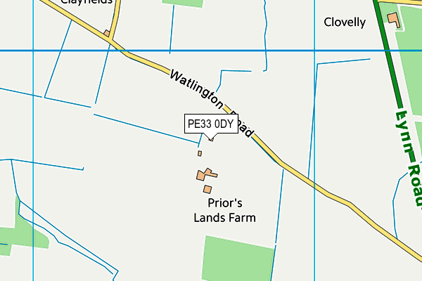 PE33 0DY map - OS VectorMap District (Ordnance Survey)