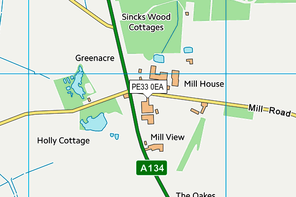 PE33 0EA map - OS VectorMap District (Ordnance Survey)