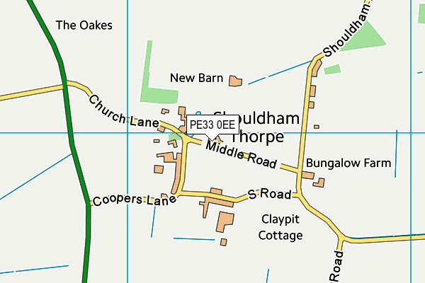 PE33 0EE map - OS VectorMap District (Ordnance Survey)