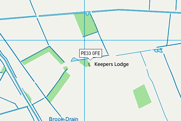 PE33 0FE map - OS VectorMap District (Ordnance Survey)