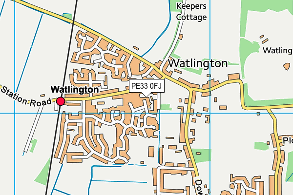 PE33 0FJ map - OS VectorMap District (Ordnance Survey)