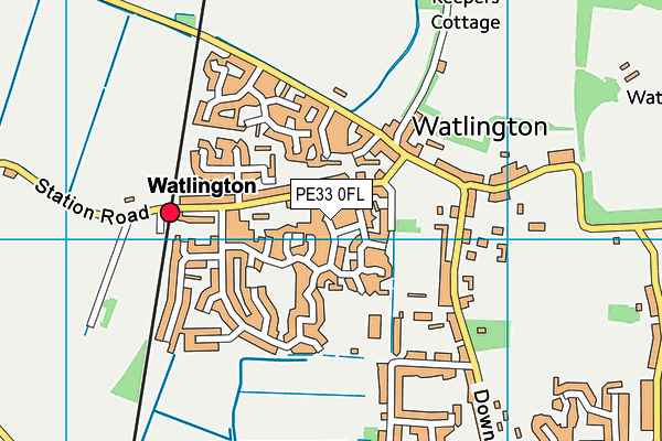 PE33 0FL map - OS VectorMap District (Ordnance Survey)