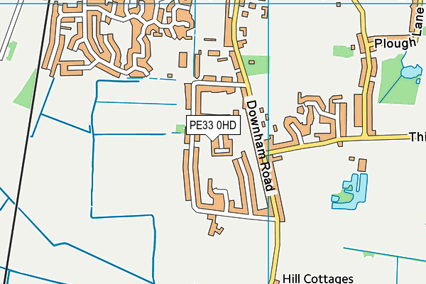 PE33 0HD map - OS VectorMap District (Ordnance Survey)