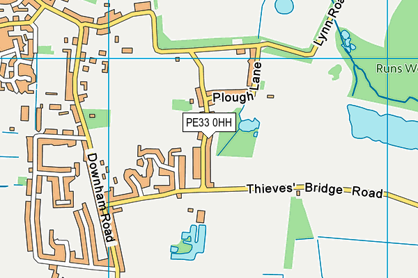 PE33 0HH map - OS VectorMap District (Ordnance Survey)