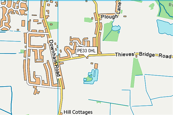 PE33 0HL map - OS VectorMap District (Ordnance Survey)